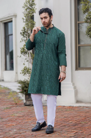 AZ 1553 |  Luxury Silk Karandi Kurta Collection