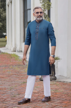 AZ 1555 | Luxury Silk Karandi Kurta Collection
