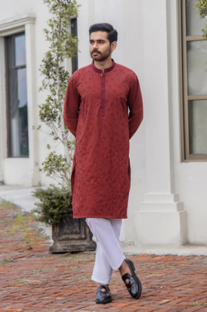 AZ 1557 | Luxury Silk Karandi Kurta