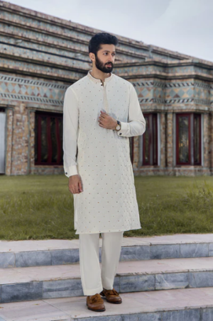 Aghaz by Riwaj 1544 | Luxury Silk Karandi Wedding Wear