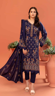 Alif by Eman Vol 31 Design 02 | Luxury Airjet Karandi Dress