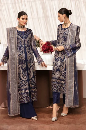 Ramsha Kashish K-203 | Embroidered Chiffon 3pc Unstitch