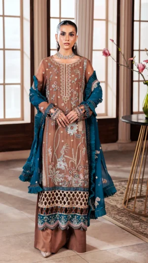Zeenat Collection Jhalak ZN 04 | Embroidered Chiffon 3 pc