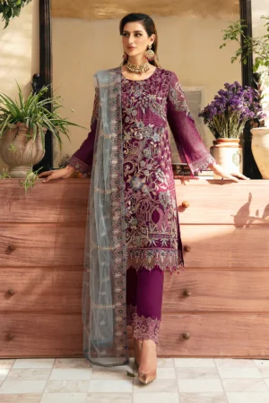 Ramsha Chevron A-911 | Embroidered Luxury Chiffon
