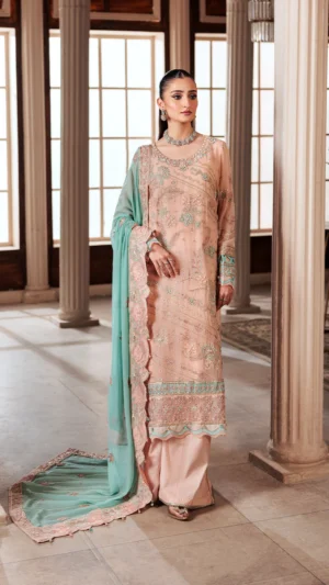 Zeenat Collection Khushbu ZN 03 | Embroidered Chiffon 3 pc