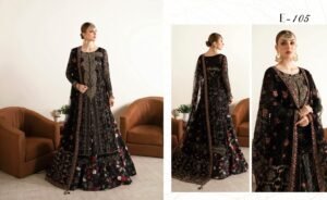3-piece unstitched organza suit