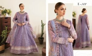 3-piece unstitched organza suit