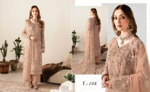 3-piece unstitched organza suit