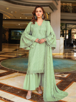 Design Number A-2 | Rangoli By M.R | Wool Chikan Kari Dress