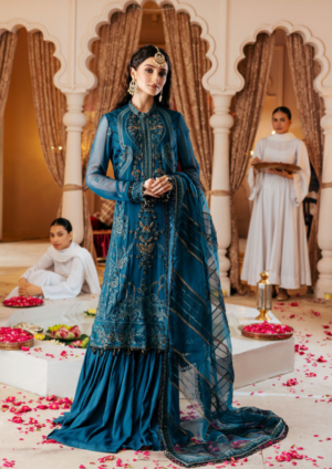 Zartasha ZQ-03 | Zircon By Zebtan | Royal Blue Chiffon Dress