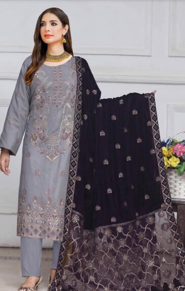 Sharjina by Watan Design 01 | Luxury Peach leather dress