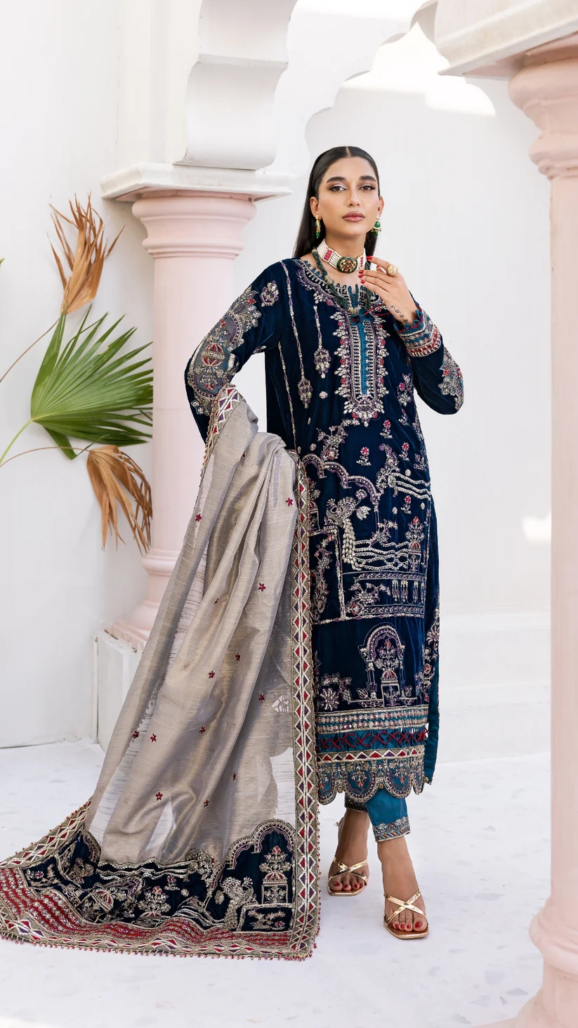 Andaz Makhmal by Zebtan ZAM 12 - Premium Pakistani fabric collection