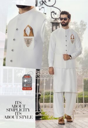 Noshan Mian CH-2 CM 1220 | Luxury Suit With Waistcoat