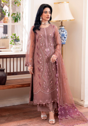 Alkosar By Ahmad Embrodieries Pink Rose
