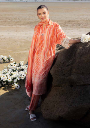 MCC 34 orange chikankari dress