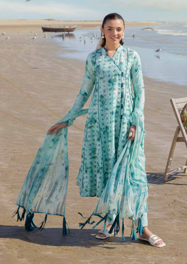 MEM 05 blue motifs lawn dress
