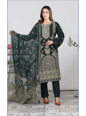 Mina by watan design 04 | Luxury Embroidered Swiss Lawn Suit