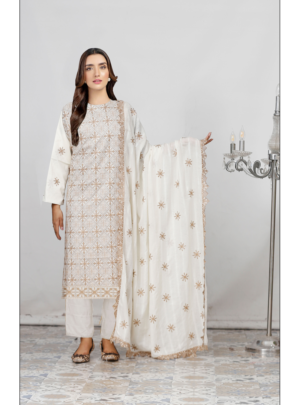 D-03 white lawn dress