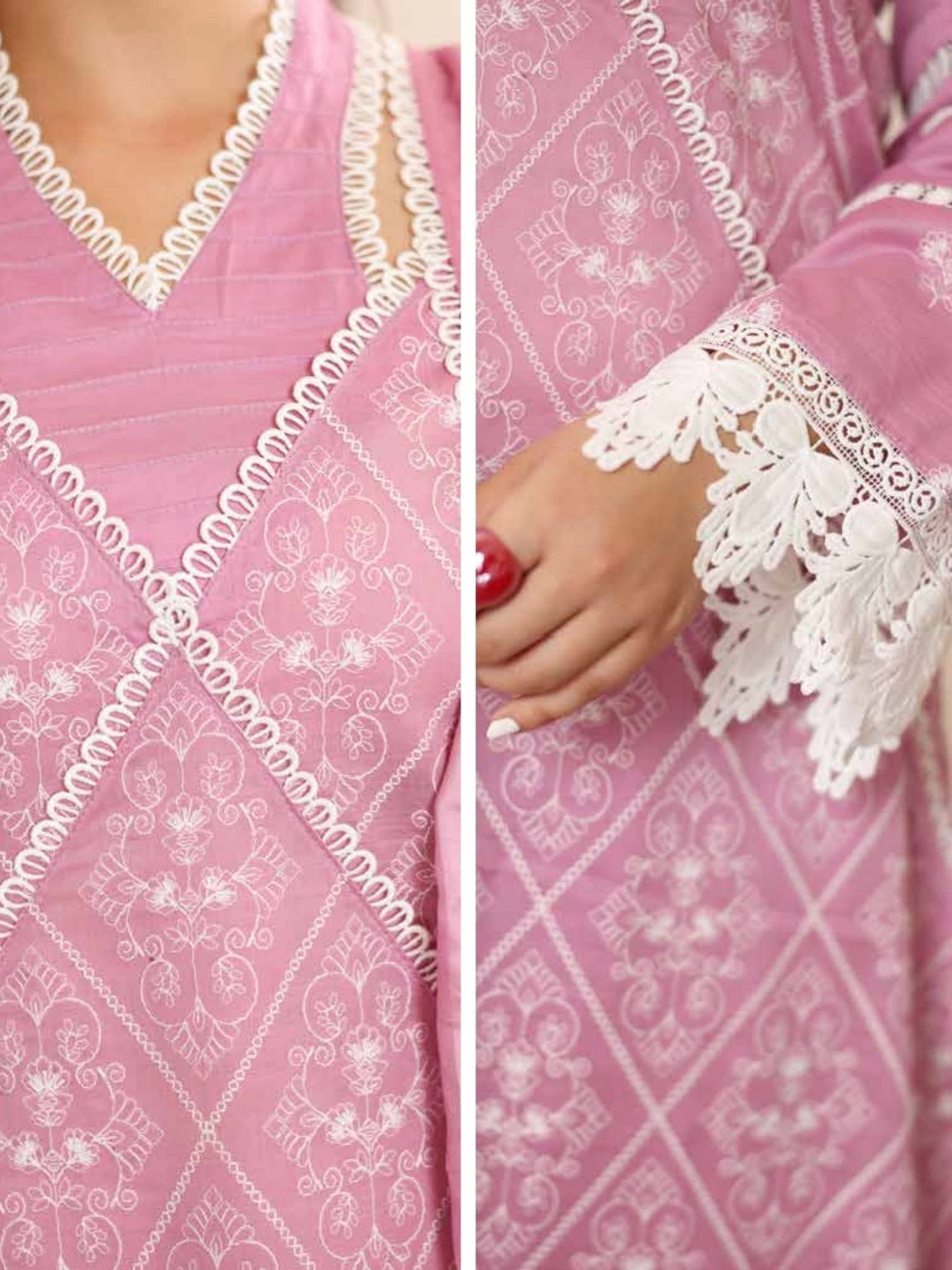 Noor-e-Fajar Arooba NF-1470 | Luxury Embroidered Lawn Dress - Image 5