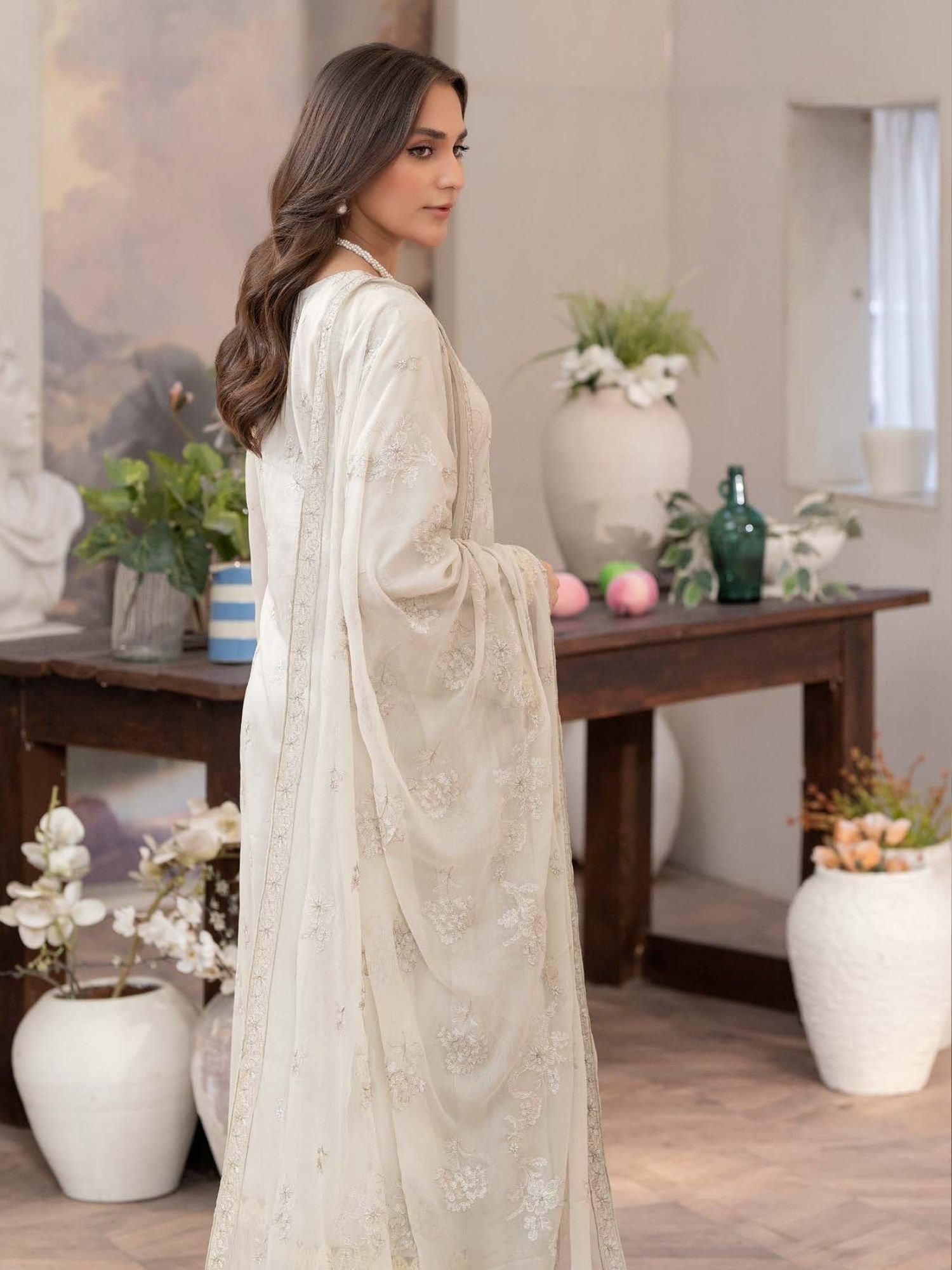 Noor-e-Fajar Shamsha NF-1452 | Luxury Embroidered Lawn Dress - Image 5