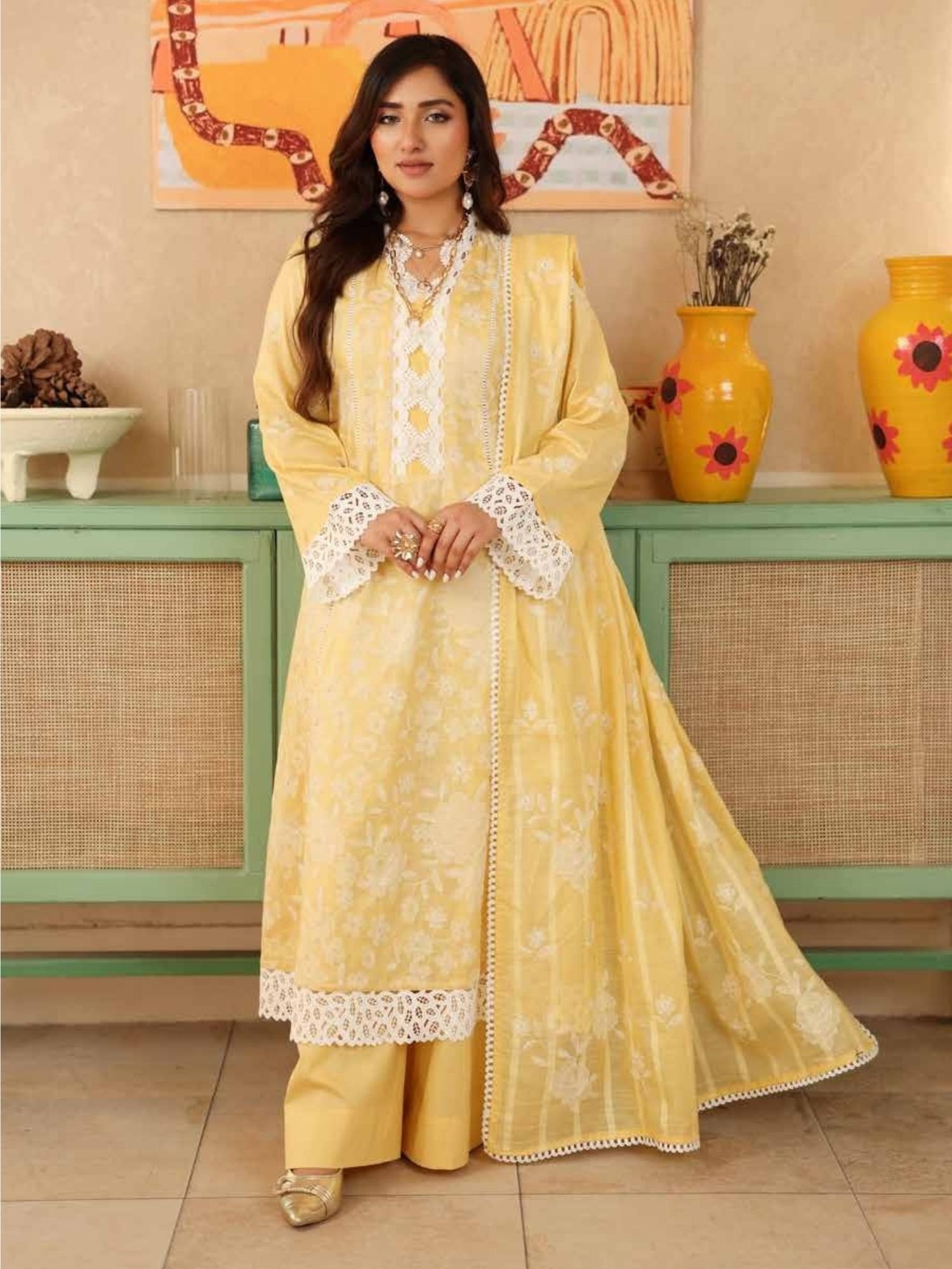Noor-e-Fajar NF-1470 | Summer Collection Embroidered Dress - Image 5
