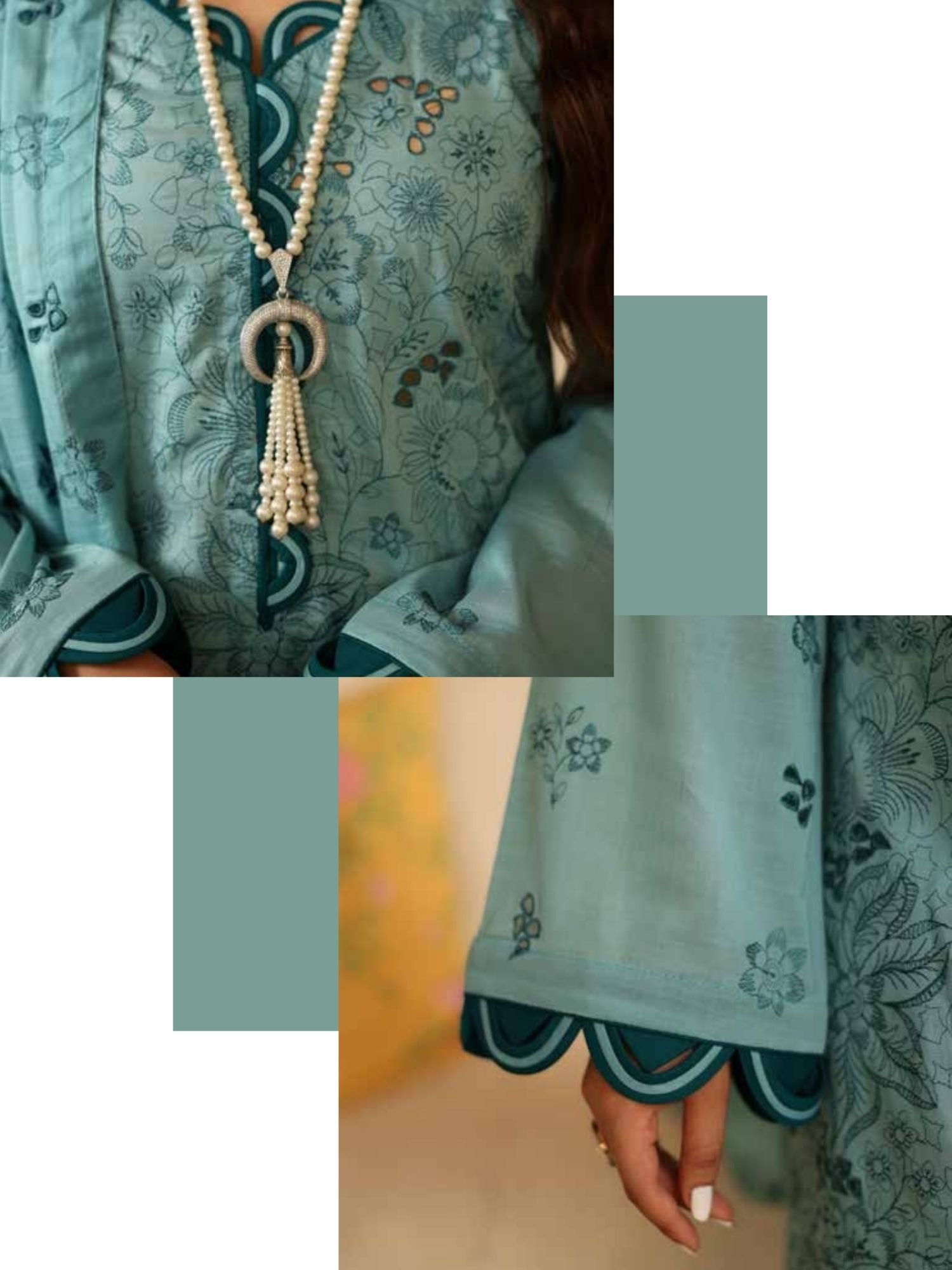 Noor-e-Fajar Arooba NF-1469 | Luxury Embroidered Lawn Dress - Image 6