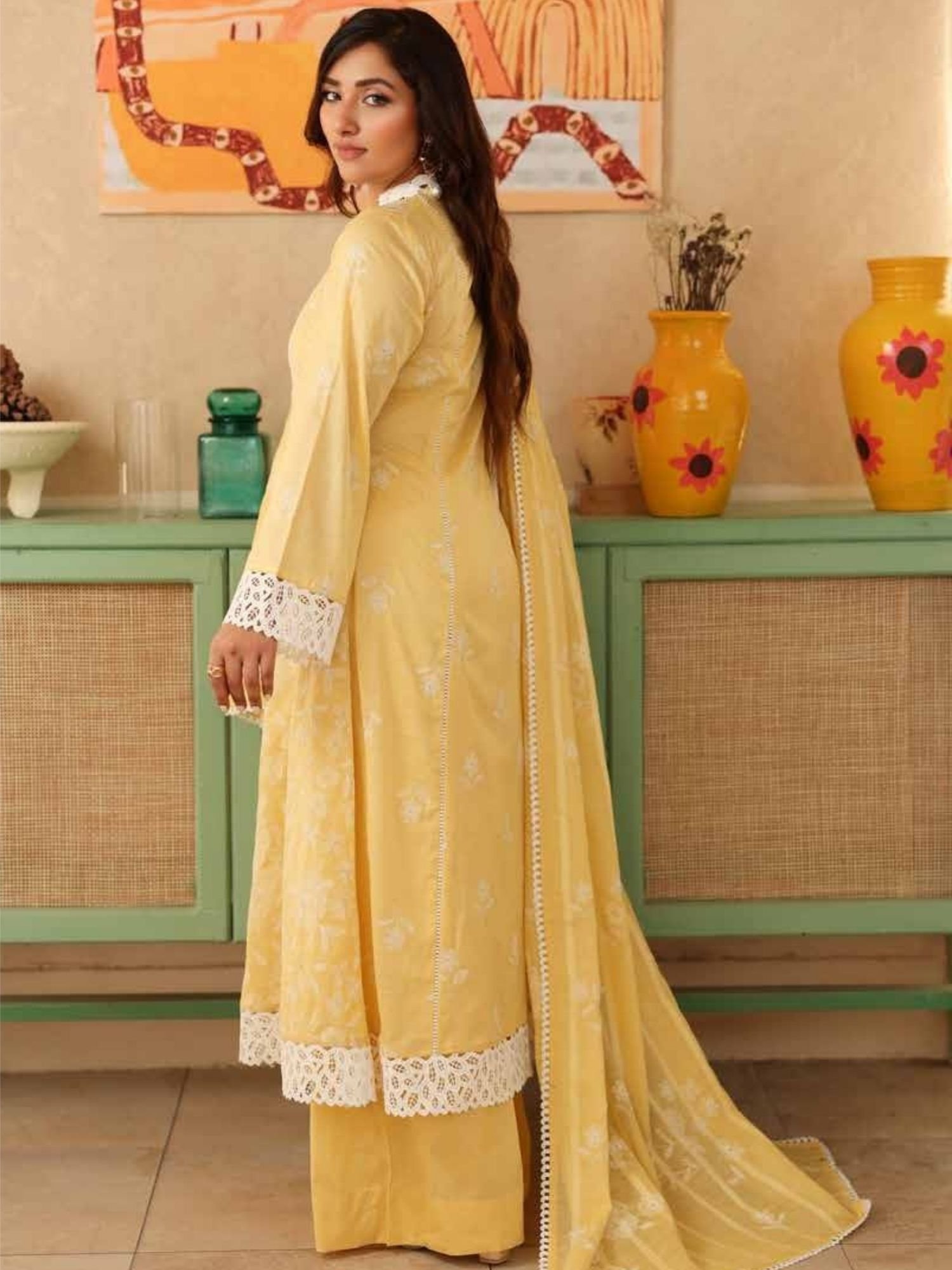 Noor-e-Fajar NF-1470 | Summer Collection Embroidered Dress - Image 7