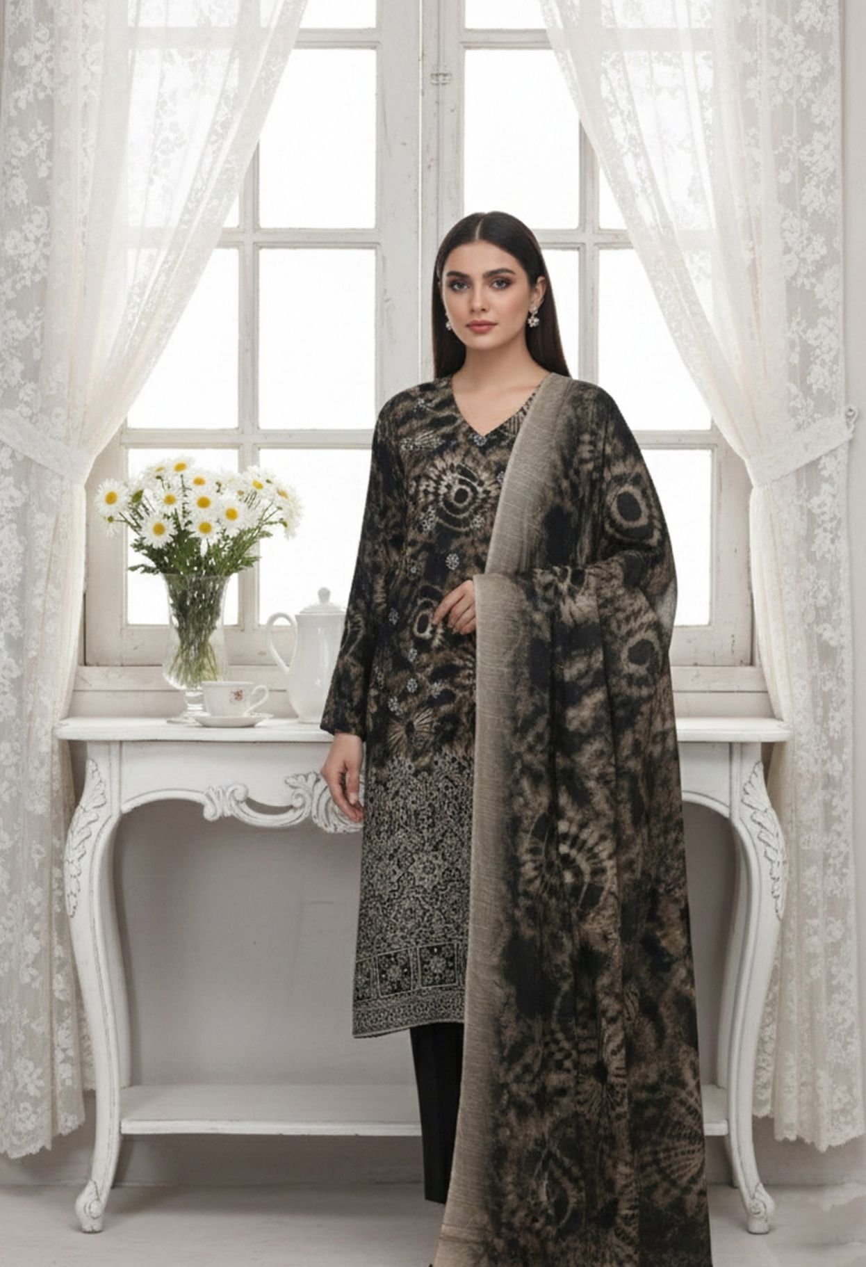 Shaista Printed Lawn Embroidery No: 506 | Luxury Printed Lawn Dress - Image 3