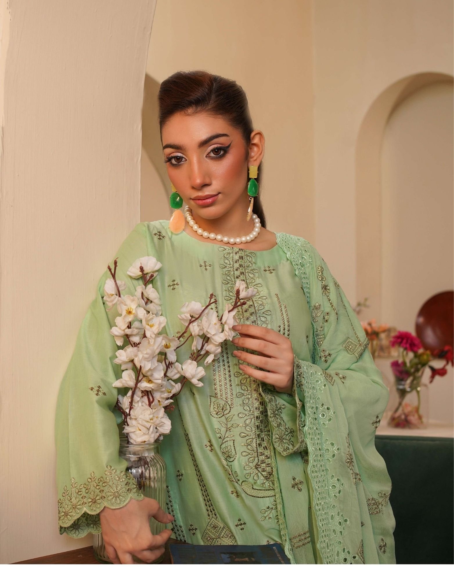 Shaista Festive Lawn Summer D-9 | Luxury Embroidered Lawn Dress - Image 2