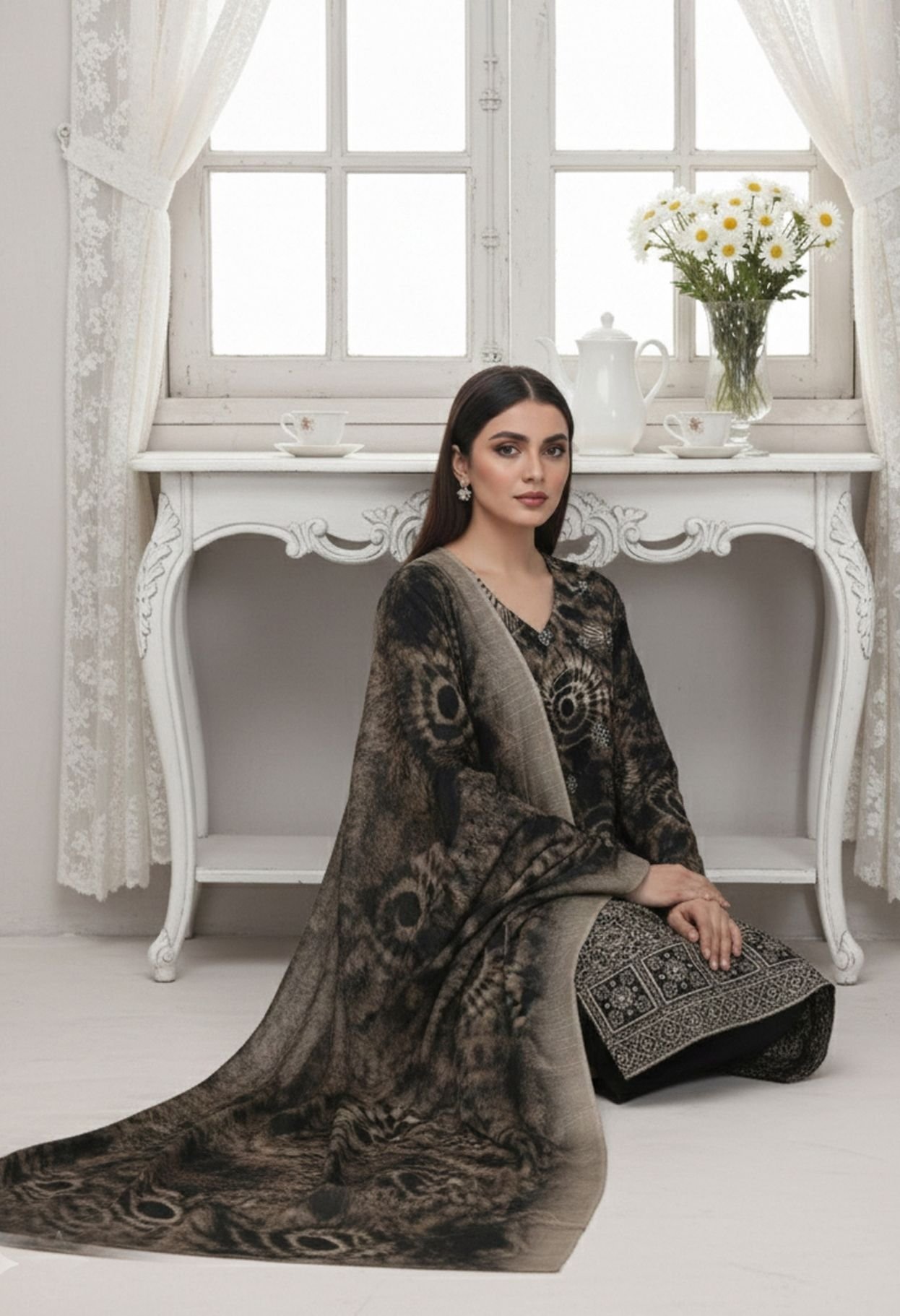 Shaista Printed Lawn Embroidery No: 506 | Luxury Printed Lawn Dress - Image 5