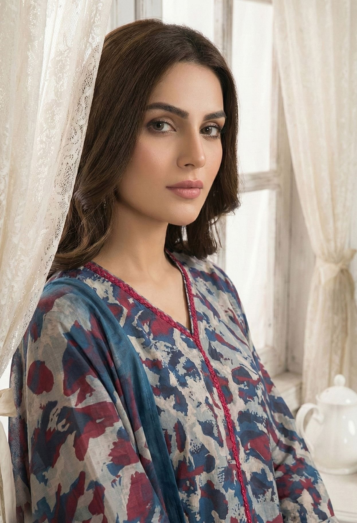 Shaista Printed Lawn Embroidery No: 505 | Luxury Printed Lawn Dress - Image 2
