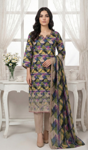 Shaista Printed Lawn Embroidery No: 508