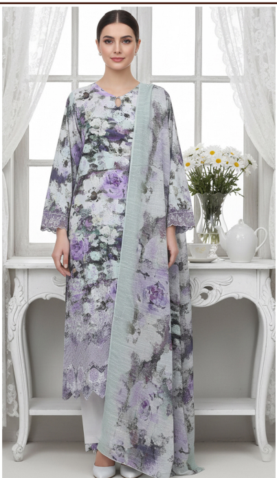 Shaista Printed Lawn Embroidery No: 510