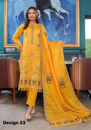 Shaista Executive Lawn Embroidery Design - 33