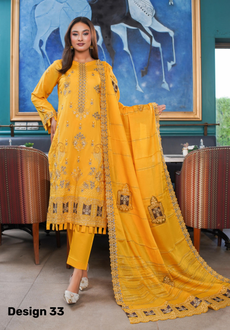 Shaista Executive Lawn Embroidery Design - 33