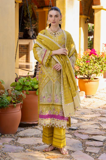 Rang-e-Bahar By Razab REB-22 | Luxury Embroidered Lawn Dress - Image 3